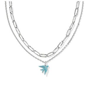 NEW Kendra Scott Melody Bird Silver Multi Strand Layered Necklace